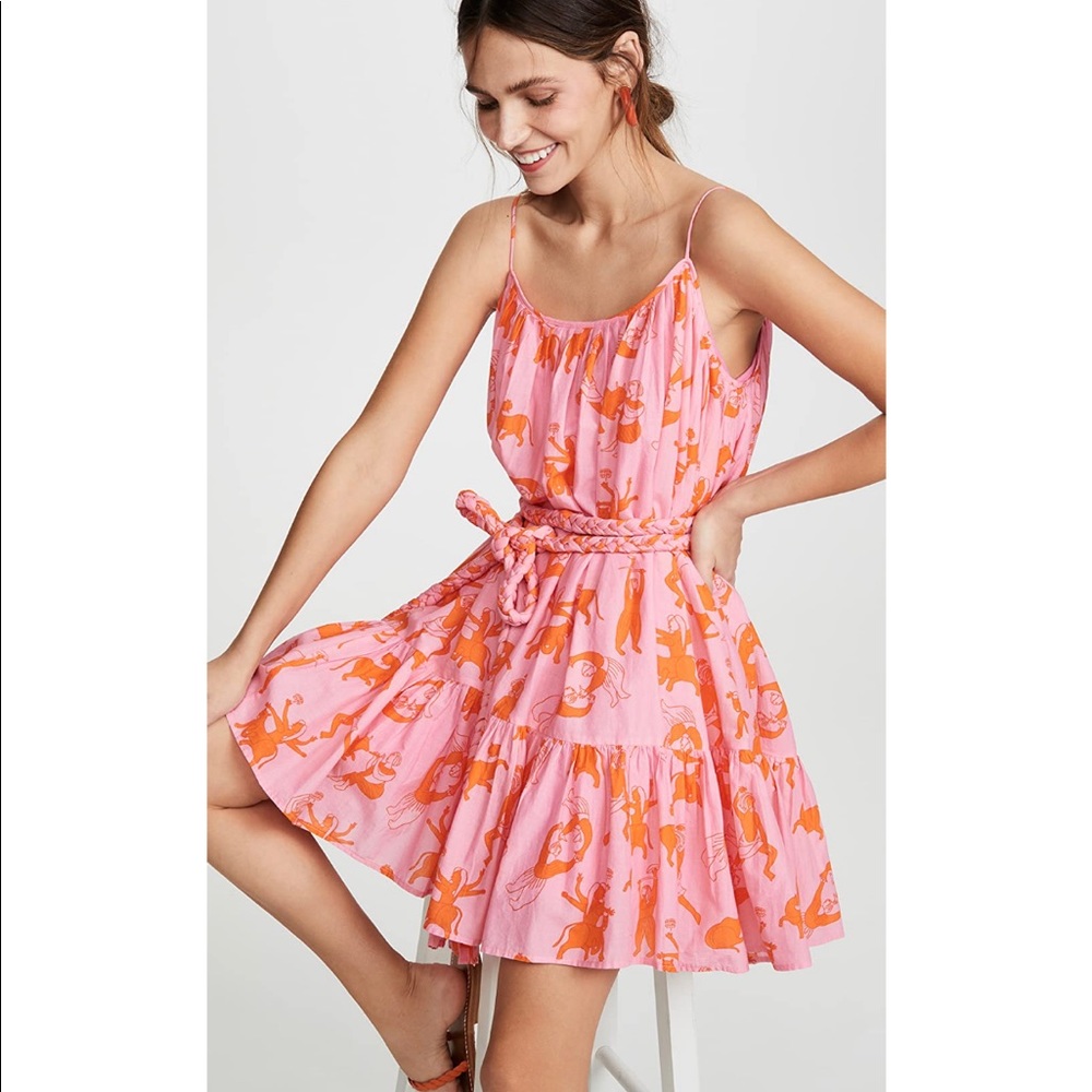 RHODE Pink and Orange Mini Dress